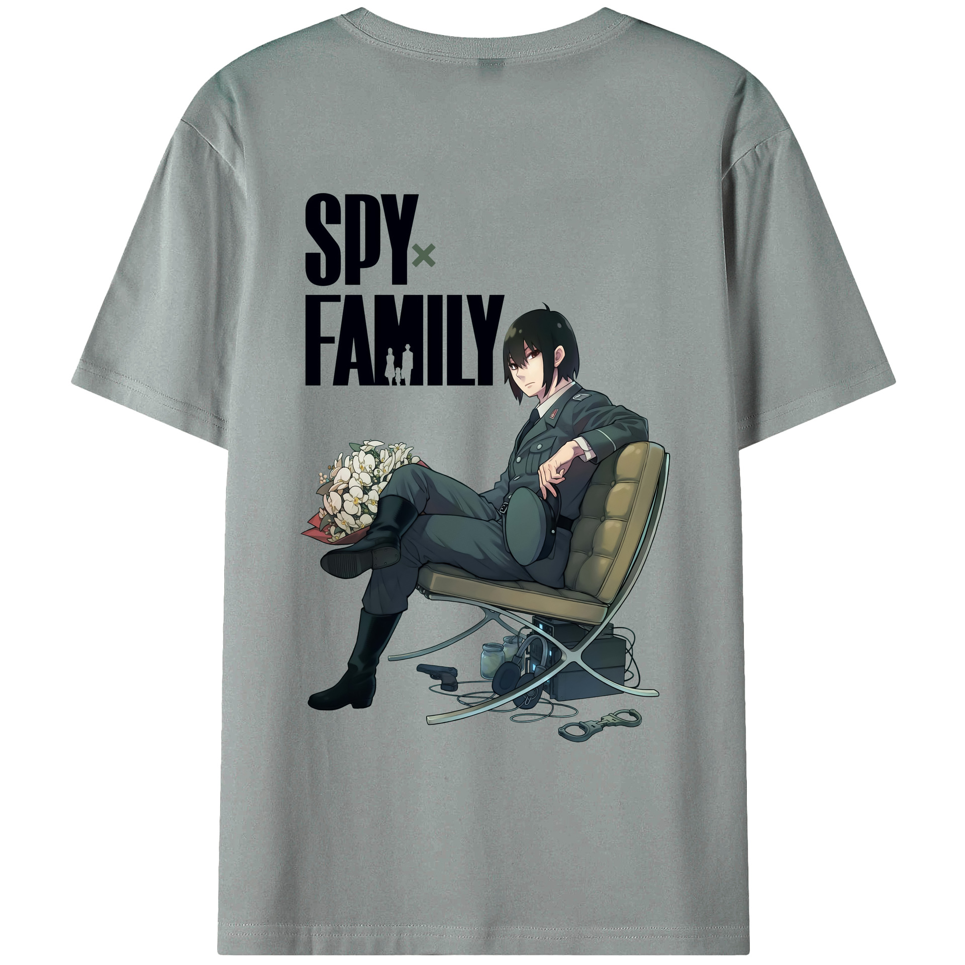 （画像用） SPY×FAMILY间谍家家酒 綿100％ メンズ半袖Tシャツ（バックプリント） 通気性